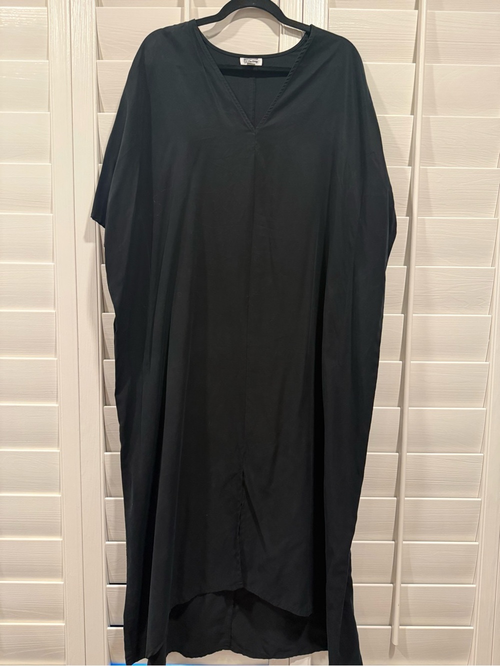 Black V-Neck Caftan Dress